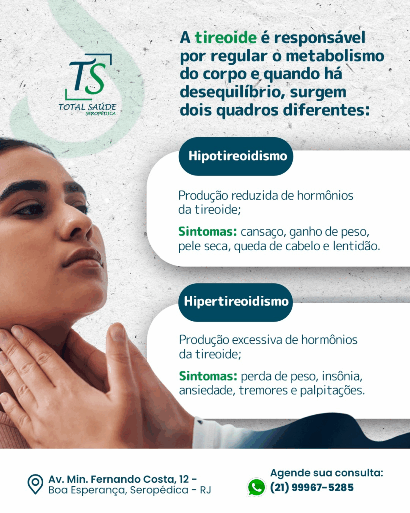 Tireoide: sintomas, causas e quando procurar um endocrinologista em Seropédica