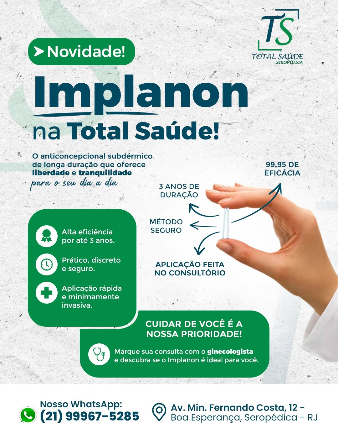 Implanon em Seropédica: método contraceptivo de longa duração e alta eficácia